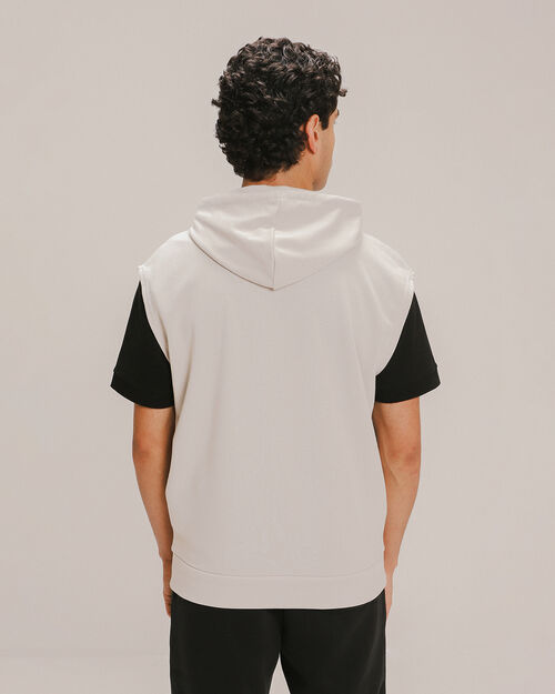 Chaleco Beige Hoodie Básico